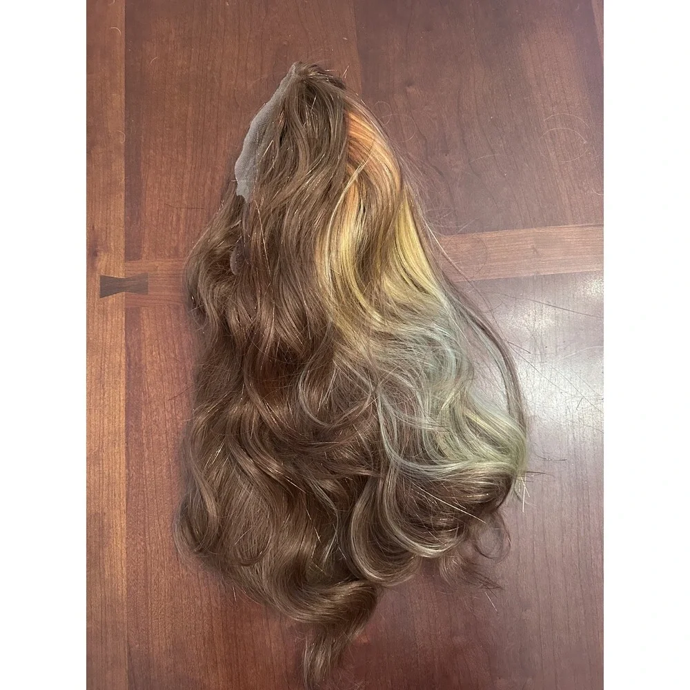 Long Auburn Copper Brown Wavy Lace Front Wig Tinsel - CSC Chelsey Smith Style